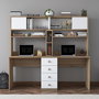 Hanah Home Escritorio de Estudio HA130 - 4017 Nogal y Blanco